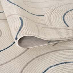 Rackhams Carmel Cream-Blue Geometric Rug - 6070 - 240X340 cm - thumbnail 3