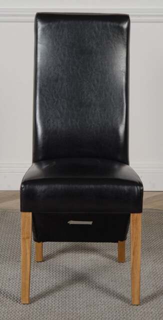 Rackhams Lola Leather Dining Chair - Black - 1 - image 1