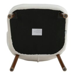Rackhams White Boucle Teddy Upholstered Accent Chair with Footstool - thumbnail 4