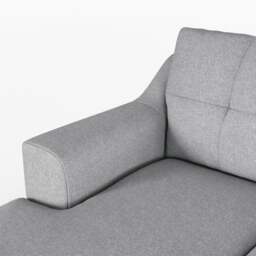 Rackhams Baxter Fabric L Shaped 3 Seater Corner Sofa With Chaise - Silver - Left Hand Facing - thumbnail 6