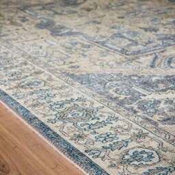 Rackhams Eco-Washable Blue Rug Vintage Design - 67X200 cm - thumbnail 5