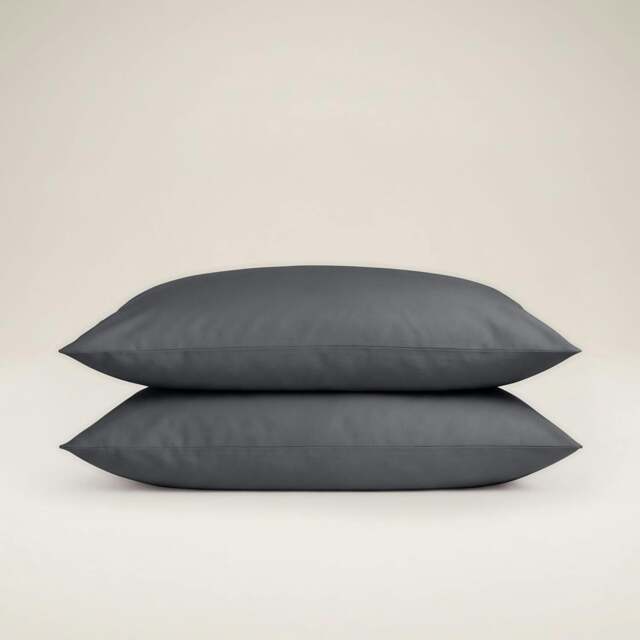 Rackhams Sateen Pillowcase Pair - Dark Grey - King 50x90 cm - image 1