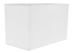Rackhams Contemporary and Stylish White Linen Fabric Rectangular Lamp Shade - thumbnail 3
