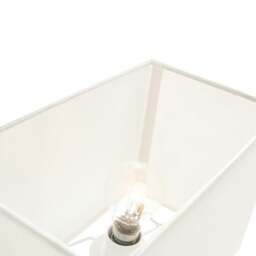 Rackhams Contemporary and Stylish White Linen Fabric Rectangular Lamp Shade - thumbnail 5