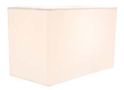 Rackhams Contemporary and Stylish White Linen Fabric Rectangular Lamp Shade - thumbnail 4