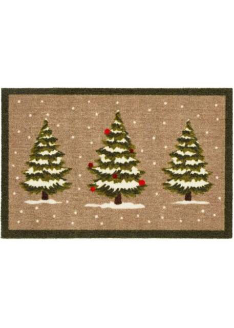 Rackhams Washable Winter Mat and Runner Plant Design - 50X75 cm - image 1