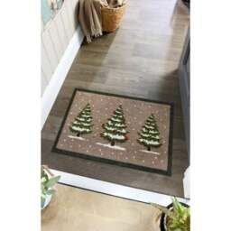 Rackhams Washable Winter Mat and Runner Plant Design - 50X75 cm - thumbnail 2