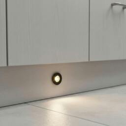 Rackhams 1 Watt Black LED Plinth Light - thumbnail 1