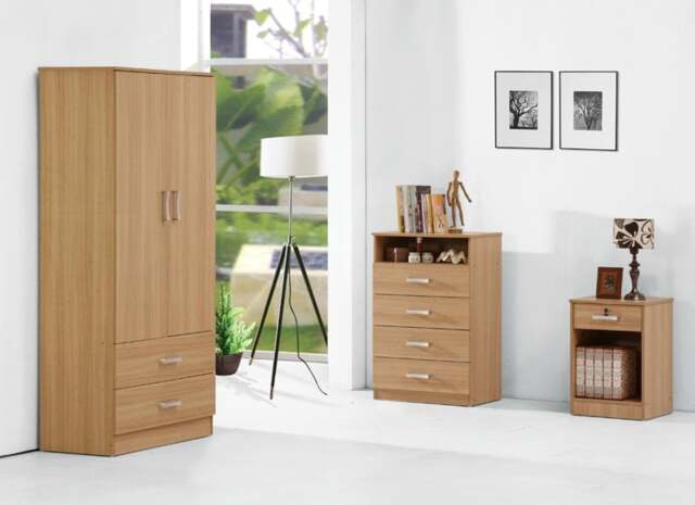 Rackhams Wrexham Stylish Oak Finish Bedroom furniture - Oak - Full set