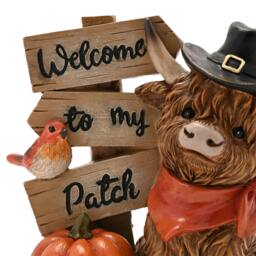 Rackhams Welcome to my Patch Highland Cow Ornament - thumbnail 4