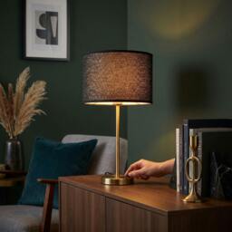 Rackhams Modern and Designer Mini Diamond Black Glitter Fabric Lamp Shade - thumbnail 6