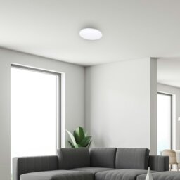 Rackhams Ceiling Lamp Siena 25W LED 350 mm Stylish White And Chrome Circular Design Dimmable Including Remote Control - thumbnail 4