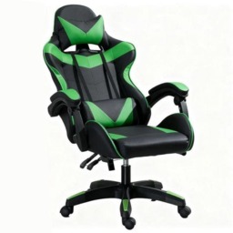 Rackhams Adjustable Ergonomic Computer Office Desk Chair - Black & Green