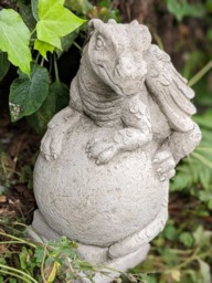 Rackhams Solid Stone Cast 'Dragon on Ball' Garden Ornament - thumbnail 6