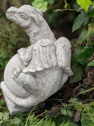 Rackhams Solid Stone Cast 'Dragon on Ball' Garden Ornament - thumbnail 4
