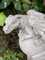 Rackhams Solid Stone Cast 'Dragon on Ball' Garden Ornament - thumbnail 3