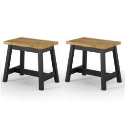 Rackhams Corona Black Live Edge Large Dining Bench - Black - thumbnail 2