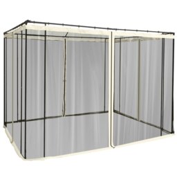 Rackhams 302 x 207cm Universal Replacement Gazebo Mesh Netting Screen Walls - 13x10ft - Beige - thumbnail 2