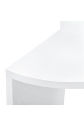 Rackhams 3 Tier Audrienne Corner Bookcase - White - thumbnail 3