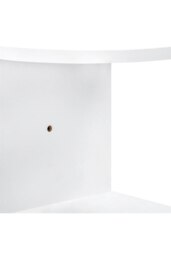 Rackhams 3 Tier Audrienne Corner Bookcase - White - thumbnail 2