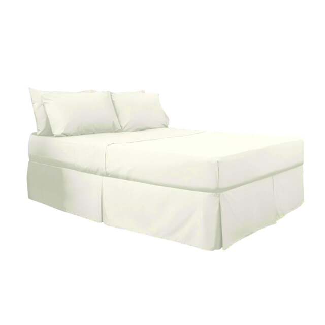 Rackhams 200 Thread Count Egyptian Blend Platform Valance - Ivory - Double - Ivory - 100% Cotton
