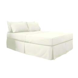 Rackhams 200 Thread Count Egyptian Blend Platform Valance - Ivory - Double - Ivory - 100% Cotton - thumbnail 4