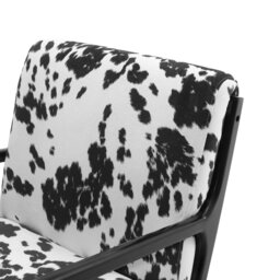 Rackhams Leopard Print Velvet Upholstered Armchair - Black - thumbnail 6