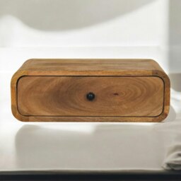 Rackhams Avora Wall-Mounted Oak-ish 1 Drawer Nightstand - thumbnail 2