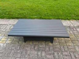 Rackhams Aluminium Garden Furniture Sets,7 Seater Outdoor Sofa Dining Set with Adjustable Rising Lifting Dining Table Side Table Cushions Dark Grey - thumbnail 5
