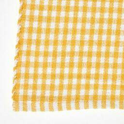 Rackhams Cotton Hand Woven Gingham Check Rug - Beige - 66 x 200 cm - thumbnail 4
