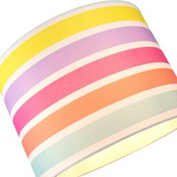 "Rackhams Modern and Cute Multi Coloured Rainbow Stripe Cotton Fabric Lamp Shade - 12""" - thumbnail 3