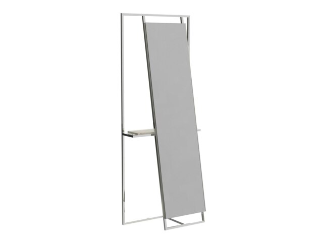 Rackhams Federico Floor Standing Mirrors - Weathered Oak - Polished Stainless Steel - Small - image 1