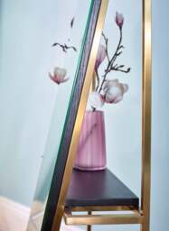 Rackhams Federico Floor Standing Mirrors - Weathered Oak - Polished Stainless Steel - Small - thumbnail 5