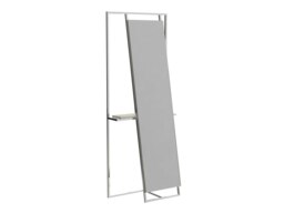 Rackhams Federico Floor Standing Mirrors - Weathered Oak - Polished Stainless Steel - Small - thumbnail 1