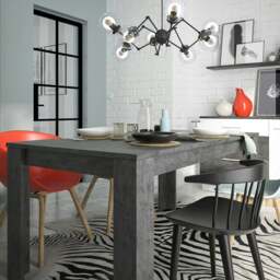 Rackhams Zingaro Dining table in Grey and White - Black - No - Grey - thumbnail 3
