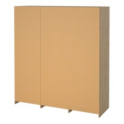 Rackhams Line Wardrobe with 2 Sliding Doors 1 Sliding Door with Mirror in Jackson Hickory Oak - Brown - Malemine - 1 - thumbnail 5