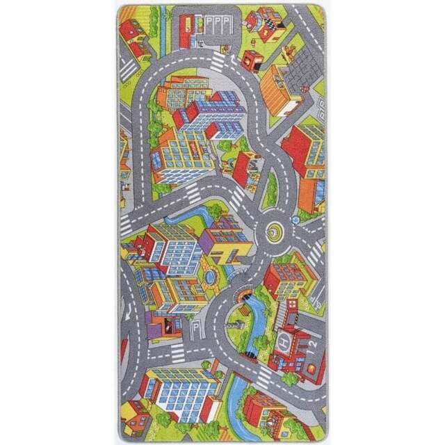 Rackhams Kids Smart City Play Grey Rug - 160X240 cm