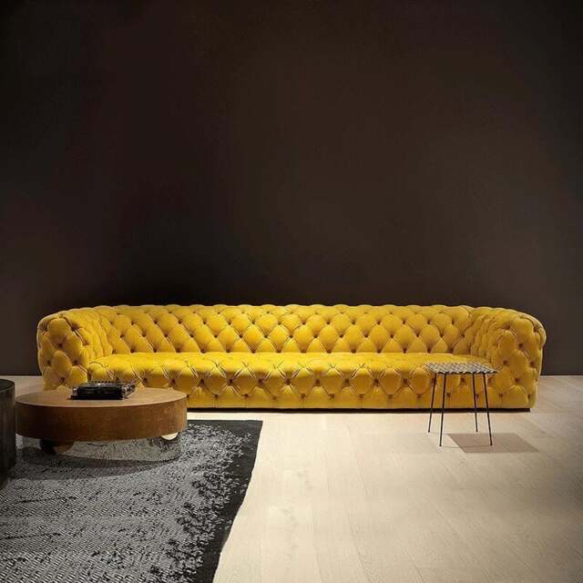 Rackhams ClassicCharm Three Seater/ Four Seater Sofa - Two Seater 235cm - Yellow - image 1
