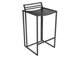 Rackhams Federico Bar Stools - Black Matt Powder - thumbnail 1