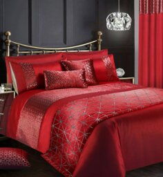 Rackhams Vera Foil Printed Duvet Cover & Pillowcase Set - Silver - Single - thumbnail 6