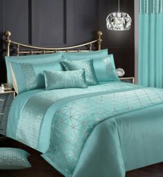 Rackhams Vera Foil Printed Duvet Cover & Pillowcase Set - Silver - Single - thumbnail 4