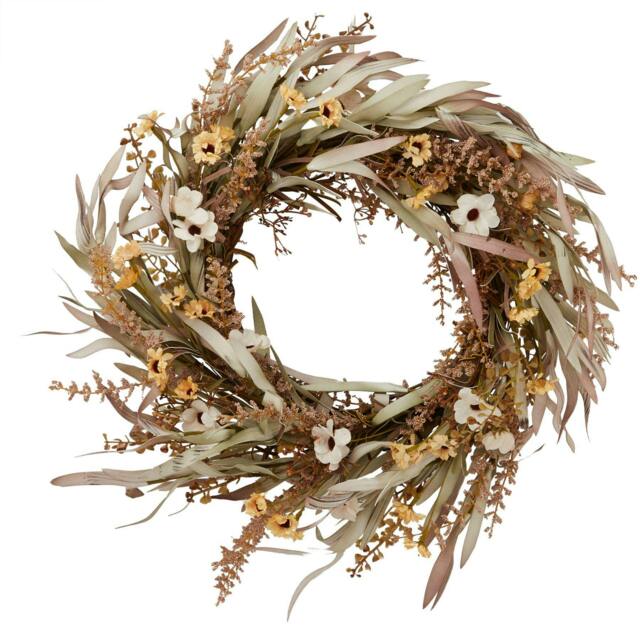Rackhams Amelie Wreath - Cream/Green/Caramel - One Size - Cream/Green/Caramel - 100% Mixed - image 1