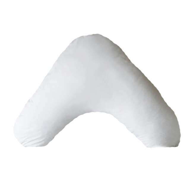 Rackhams V Shape Micro Down Hotel Suite Luxury Filled Cushion - White - 38cm x 81cm - White - 100% Mixed - image 1