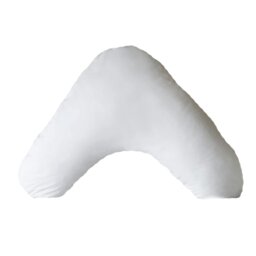 Rackhams V Shape Micro Down Hotel Suite Luxury Filled Cushion - White - 38cm x 81cm - White - 100% Mixed - thumbnail 2