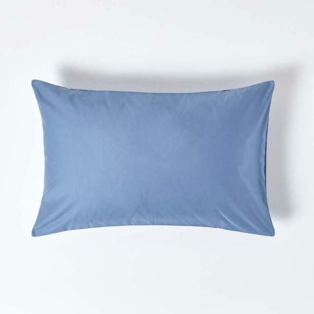 Rackhams Premium 1000 TC Egyptian Cotton Sateen Weave Housewife Pillowcase, Standard Size - Air Force Blue - image 1