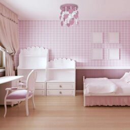 Rackhams Corazon Pink Ceiling Lamp 3XE27 Delightful Hand Made Bedroom Centrepiece In Baby Pink With Hearts And Crystals - thumbnail 5