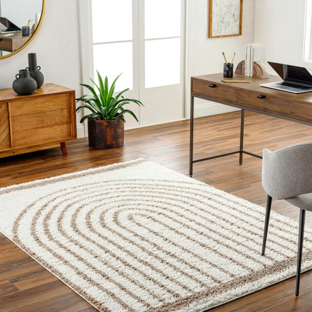 Rackhams Birmingham-Global Black Blue Grey Plush Soft Pile Rug - 160 x 213 cm - image 1