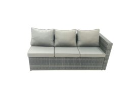 Rackhams Outdoor Lounge Rattan Corner Sofa Set Garden Furniture Rectangular Dining Table Chair 8 Seater - thumbnail 5