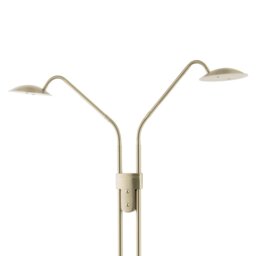 Rackhams Double Arm Nickel Floor Lamp with Dimmer and Colour Control Warm-Cool White - thumbnail 3