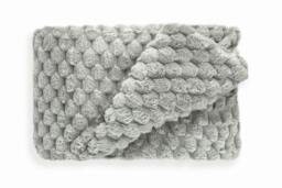 Rackhams Lush Faux Rabbit Fur Throw - Silver - 140x180cm - thumbnail 2